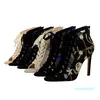 Ress Shoes Sophia Webster Evangeline Angel-Wing Sandal Nya Butterfly Rhinestone Studded Läder Sandaler med fin häl EU QLJ