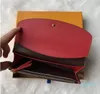 M60136 Moda Mujer Cartera de embrague Carteras de diseñador de lujo Señoras de las señoras Monedero largo clásico con caja naranja Tarjeta Bolsa para polvo Monederos de lona