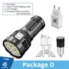 8LED Super Bright Flashlight Powerful Led Torch Light Rechargeable COB Side Light 4 Modes Outdoor Adventure 3 In 1 Flashlight