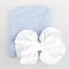 Nouveau-né Baby Big Bow Chapeau Casquettes Coton Soft Coton Chaud Headwrap Fashion Bowknot Terrain Capuchon pour bébé Couche mignon Toddler Accessoires pour cheveux KBH37