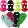 3 Holes Winter Warm Unisex Balaclava Mask Hat Full Face Mask Black Knitted Ski Snowboard Hat Cap Hip Hop Multiple Colour Beanie1767560990