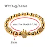 Brins de perles Charms de luxe Bracelet en zircon en forme de couronne pour hommes Cuivre Perles d'espacement géométriques Femmes Bracelets Couple Bijoux Cadeau Kent22