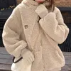 Abrigo de lana de cordero de otoño e invierno para mujer forro polar corto de invierno engrosado para mantener el calor