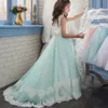 New Toddler Ball Gowns Girls Pageant Dresses Jewel Long Sleeves Formal Kids Party Gown Flower Girl Dresses for Weddings