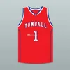 Nikivip Jimmy Butler 1 Tomball High School Cougars Blue White Red Retress Classic Basketball Jerse