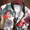 6 Estilo Moda Primavera Print Jaqueta Casual Mens Japonês Streetwear Roupas Mais Asiático Tamanho M-XXXL 4XL 5XL 211217