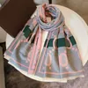 Winter Scarf Women Cashmere Lady Stoles Design Print Female Warm Shawls and Wraps Thick Reversible Scarves Blanket230O