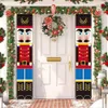 Nutcracker Soldier Banner Christmas Decor For Home Merry Door Xmas Ornament Happy Year 2022 Navidad 211022300e