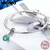 2019 Estate Calda 925 Sterling Silver Oceano Blu Stella Marina Ciondola Perline Misura Originale WST Braccialetto di Fascino Dei Monili CQC136 Q0531