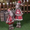 Big Sconeble Christmas Renideer Doll Figurines Prezent na dziecko czerwone dekoracje choinki Rok Y201020