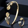 Серьги по ожерелью устанавливают Годки модный роскошный шарик для кольца брюк -кольцы для женщин для женщин Свадьба Кубическая циркония Дубай ежедневная драгоценность