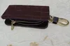 ファッションキーバックルバッグカーキーチェーン手作り高級デザイナー本物の革製のキーチェーン男性女性コイン財布バッグボックス337x