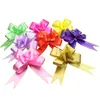 10 adet 1.8 * 35 cm Çekin Bows Kurdela Çiçek Hediye Sarma Kelebek Tasarım Düğün Parti Dekorasyon Pullbows Çok Renkli Seçenek Noel Decro DH8768