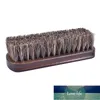 1Pc Horsehair Shoe Brush Polish Wood Handle Natural Leather Soft Polishing Tool