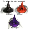 Top Seller Halloween Party Hats for Masquerade Dress Up Rose Mesh Non-woven Fabric Witch Hat Various Styles C70816I