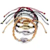 Bracelets de cheville en corde tressée Bracelet à breloques en coquille de conque naturelle pour femmes fille mode bijoux de plage d'été