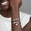 Designer-Schmuck 925-Silber-Armband-Charm-Korn für Pandora, polierte Good Friends-Herz-Schiebearmbänder, Perlen im europäischen Stil, Charms mit Perlen aus Murano
