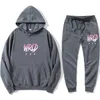 2021 j Uicewrld Kapuzenpullover Anzug Sweatshirt + Jogginghose Juice Wrld Trap Rap Rapy Tomography Juic X0601