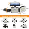 Outdoor Solar Lamp LED Motion Sensor Light Adjustable Head Wide-Angle Lighting IP65 Waterproof Safety Floodlight Suitable Garden Decoration Courtyard Path Lights