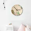 Relojes de pared M.Sparkling Reloj de madera de 11 pulgadas Gran redondo Tilo Creativo Lindo Dormitorio de dibujos animados Silencioso