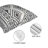 Kuddecorativ kudde retro bohemiskt mönster svarta vita fall tribal geometrisk boho etnisk kudde täckdekor kudde för 5011570