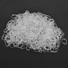 200 / 500/100 / 1000pcs Transparent Ponytailhållare Elastiska gummiband Rope Slipsar för Kvinnor Bridal Girl Hair Stying Findings