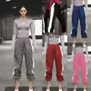 Kobiety Fashion Spodnie Siłownia Odzież Sportowa Odzież Plus Rozmiar Trendy Hip-Hop Refleksyjny szwy Loose Spodnie Dryczki Q0801