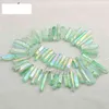 50g Titane Clear Quartz Pendant Natural Crystal Raw Crystal Point Rough Reiki Healing Prism Cluster Collier Charms Craft279L3610339