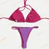 costume da bagno moda sexy da donna, costumi da bagno bikini da bagno, costumi da bagno da bagno in due pezzi lettera completa stampata senza reggiseno reggiseno con ferretto costumi da bagno estivi stile brasiliano bikini