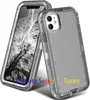 حالات هاتف Defender Armor شفافة لـ iPhone 15 11 13 12 14 Pro Max Three Three Layer Clear Huchice Detection Prochproof Cover Fit 15 14plus 13mini xr 8plus se