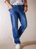 Shan Bao Spring Summer Lightweight Straight Loose Jeans Klassisk stil Högkvalitativ Stretch Young Men's Thin Brand Denim 210716