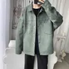 Privathinker Mäns Solid Oversized Suede Jackor Koreanska Stil Män Casual Loose Coats Höst Mäns Fashion Ytterkläder 211009