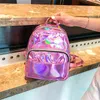 Backpack Style Zilver Roze Mode Laser Rugzak Vrouwen Meisjes Tas Holografische Kleine Size Voor