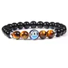 12 brins du zodiaque Bracelet Naturel Oeil de Tigre Pierre Couples Amoureux Amitié Charme Bracelets Hommes Femmes Bouddha Yoga Bijoux Élasticité