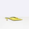 Bayan İtalya Düz Tasarımcı Slingback Pompa Yüksek Topuk Elbise Ayakkabı Patent Deri Dalfskin Düşük Kesim Üst Lüks Marka Polka Dot Baskı Platformu Katır Sandalet 0628