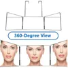 Espejos Espejo de maquillaje portátil ajustable plástico ABS triple plegable peluquería auto corte de pelo herramienta cosmética 360 ﾰ