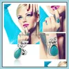 Band ringen sieradeneurope en amerika oude sier retro boog kitten vorm turquoise ring vrouwelijke drop levering 2021 jdtir