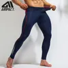 Sport Compression Pants Men Athletic Fitness Running Tight Bottoms Bodybuilding Training Workout Gym Yogo Leggings Quick AM5119 210715