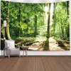 Bela paisagem natural tapeçaria parede pendurado madeiras impressos pano de arte parede decoração mural mural esteira cobertor