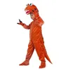 Traje de boneca mascote Novas fantasias de dinossauro para crianças Traje de Halloween T-rex Braquiossauro Raptor Macacão de pelúcia Purim Terno de festa para meninos Meninas