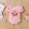 Bébé fille vêtements ensemble coton infantile enfant en bas âge garçons filles barboteuse haut + pantalon chapeau 4 pièces été à manches courtes vêtements ensembles tenue G1023