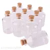 Bouteilles en verre Transparent avec bouchon en liège, bouteilles à épices vides, bocaux, flacons artisanaux cadeaux, taille 50ml, 40x63x12.5mm