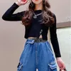 Jeans Kids Girls Hip Hop Dance Sweatpants Spring Autumn Denim Cargo Pants For Children Outwear Long Teenage Girl Clothing