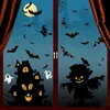 Adesivi per finestre di Halloween Forniture per feste Adesivi per finestre Scheletro Fantasmi Pipistrelli Decorazioni per pareti di vetro Casa stregata