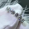 Ainuoshi Heartshaped Sona Diamond Engagement Eternity Rings Geschenke für 925 Sterling Silber Women Guardian Life Aperture Ringe1721066