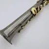 Suzuki Soprano Saxophone B Flat Black Nickelplated Woodwind Instrument med Gold Keys Case Mouthpiece Accessories9716220