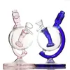 Bong stile globo Narghilè Dab Rig Pipa ad acqua 5,7 pollici Riciclatore gorgogliatore con ciotola di vetro tubo dell'olio figura della terra