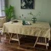 Table Cloth Japanese Style Literary Jacquard Tablecloth Simple Rectangular Coffee Tassel Cover Modern Home Decoration