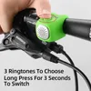 ROCKBROS 110db Electric Bike Horn Bicycle Alarm Bells Safety MTB Cycling Handlebar Bell Silica Gel Ring Accessories 220210