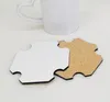 Sublimation MDF Coaster 100*100*4mm Desk Decoration DIY Cup Mat Customized Water Bottle Tray MDF Wooden Coffee Tumbler Mug MatZZF13014